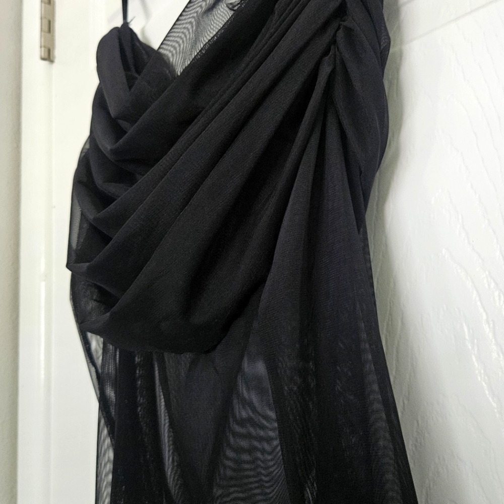 Elegant Black Sheer Blouse